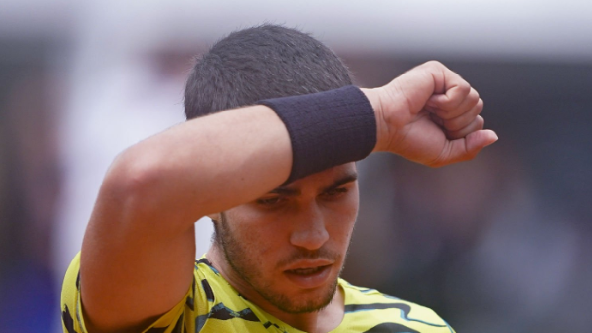 Carlos Alcaraz, derrotado en el ATP Roma 2023. Foto: Getty