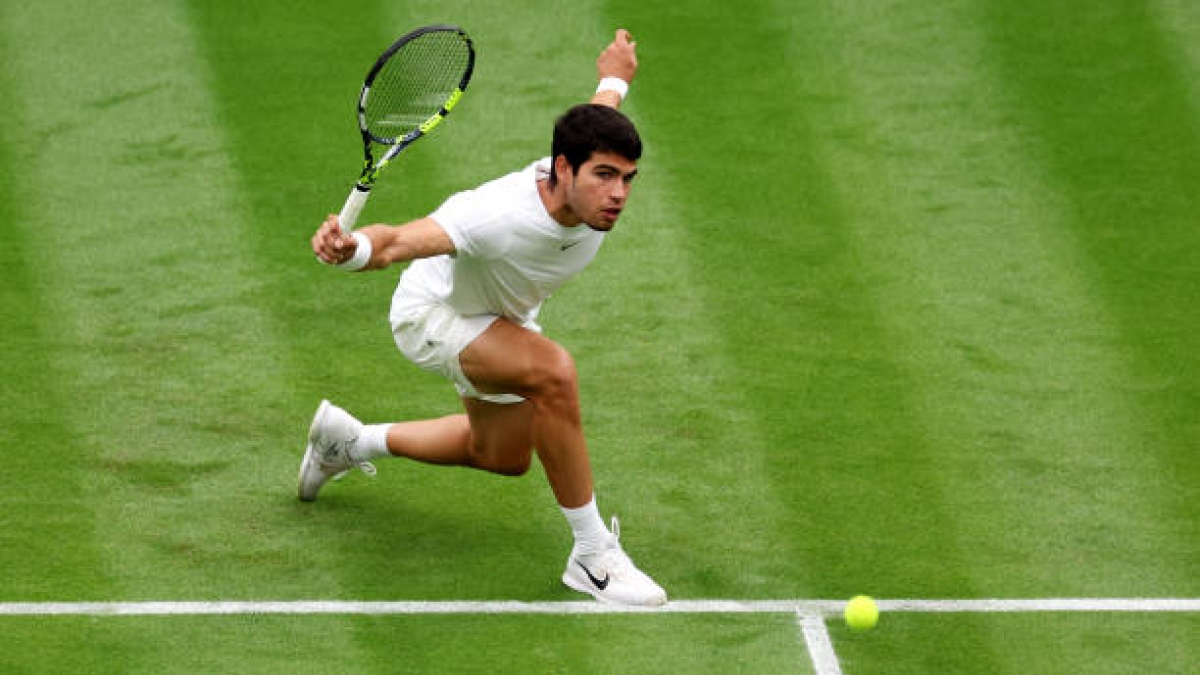 Carlos Alcaraz gana a Chardy en Wimbledon 2023. Foto: gettyimages