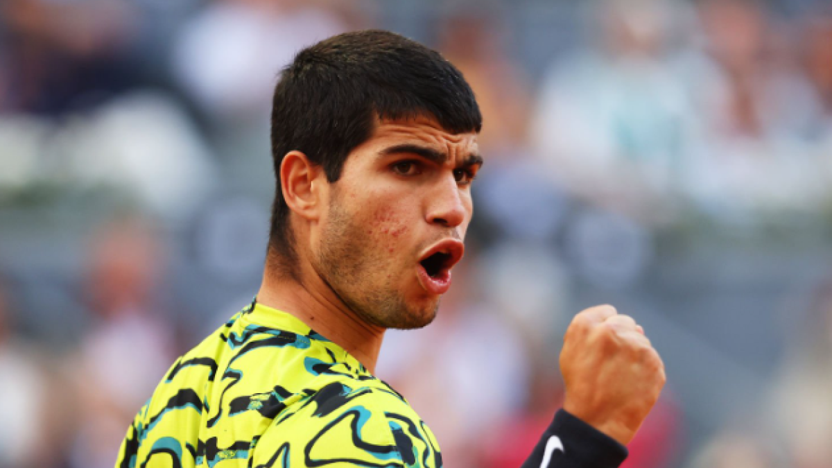 Carlos Alcaraz, campeón del Mutua Madrid Open 2023. Foto: Getty