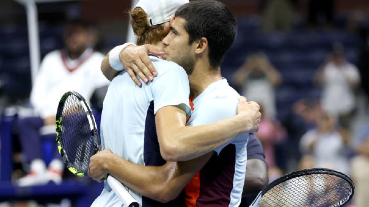 Alcaraz y Sinner en el Us Open 2023. Foto: getty