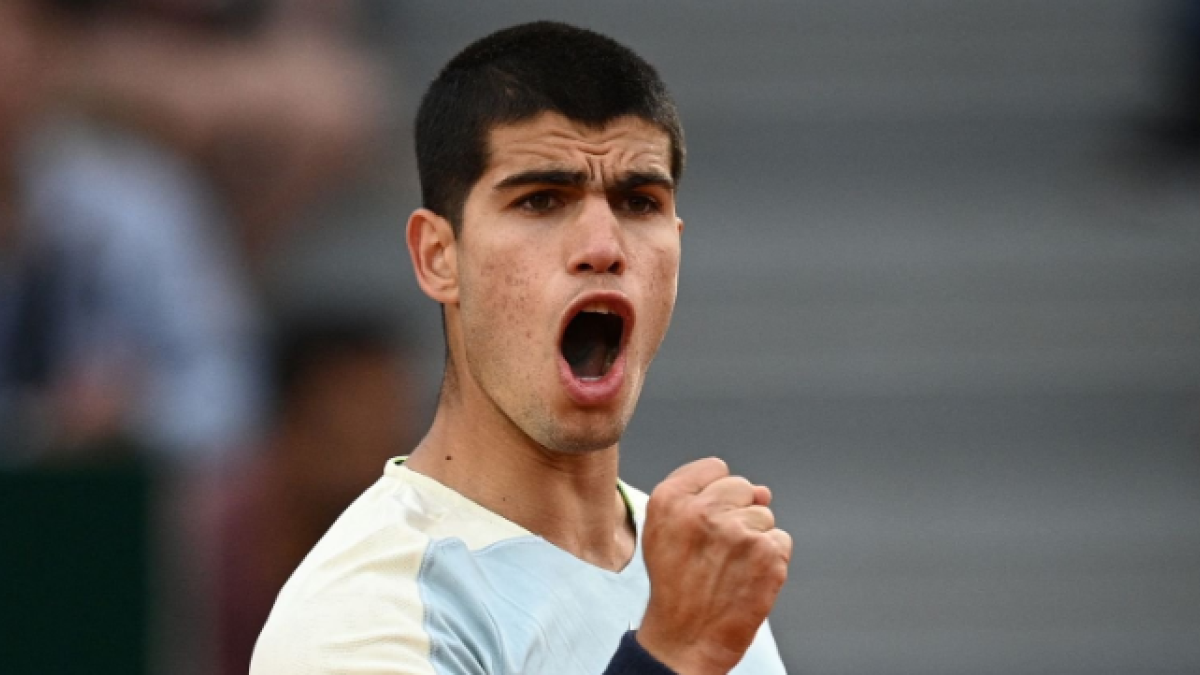 Carlos Alcaraz en Roland Garros 2022. Foto: Getty