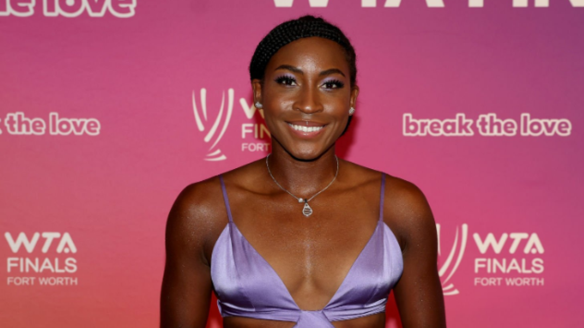 Coco Gauff en la gala de las WTA Finals 2022. Foto: Getty