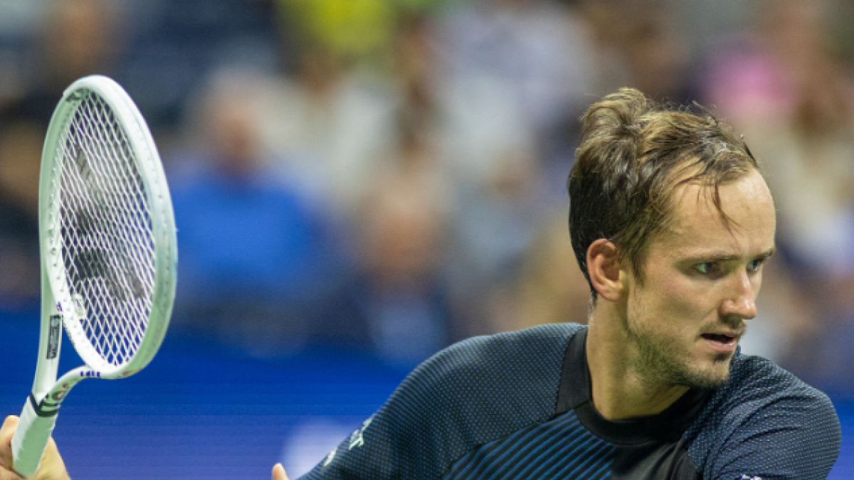 Daniil Medvedev, ya en semifinales de Astana 2022. Foto: Getty