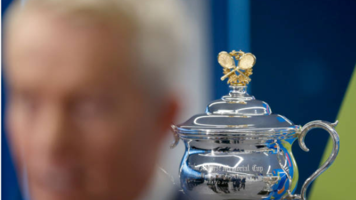 La Copa Norman Brooks, el título de campeón del próximo Open de Australia. Fuente: Getty