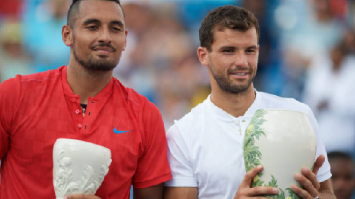 Dimitrov y Kyrgios, campeón y finalistas de Cincinnati 2017. Fuente: Getty