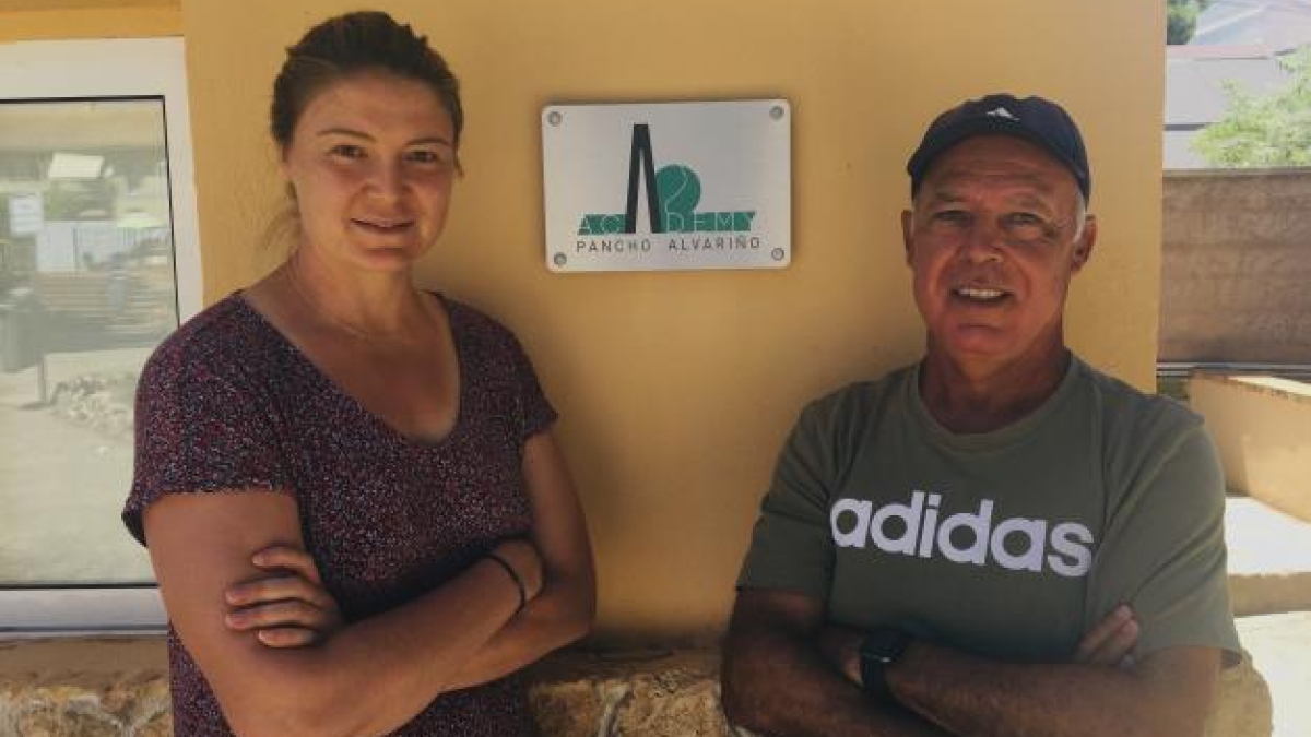 Dinara Safina y Pancho Alvariño en la Pancho Alvariño Academy. Fuente: PDB