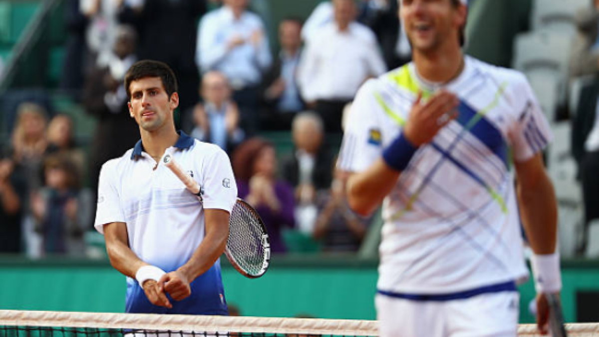Djokovic vs Melzer en Roland Garros 2010. Fuente: Getty