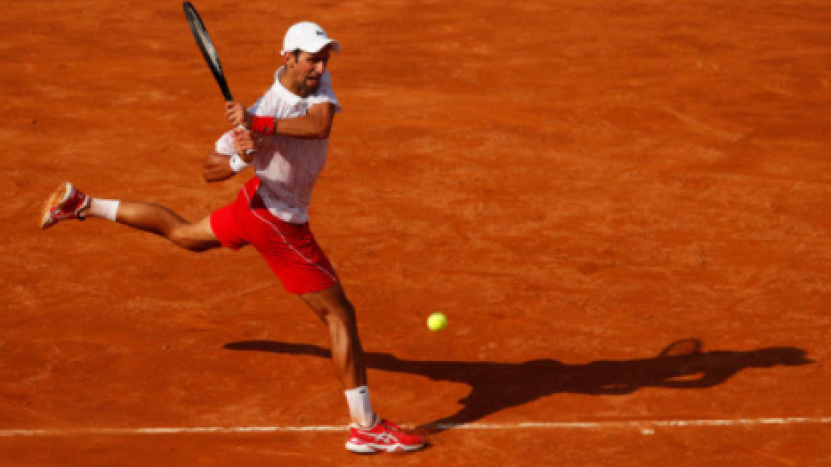 Djokovic en su partido de semifinales. Fuente: Getty