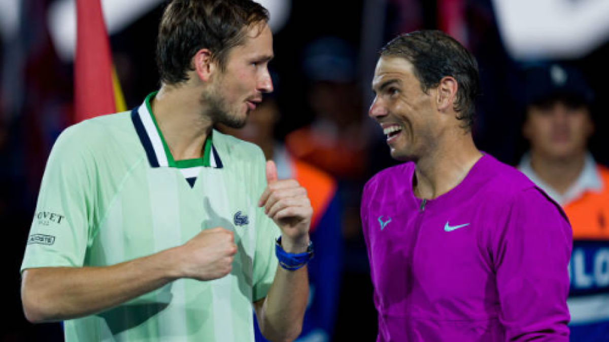Daniil Medvedev y Rafa Nadal, finalista y campeón del pasado Open de Australia. Fuente: Getty