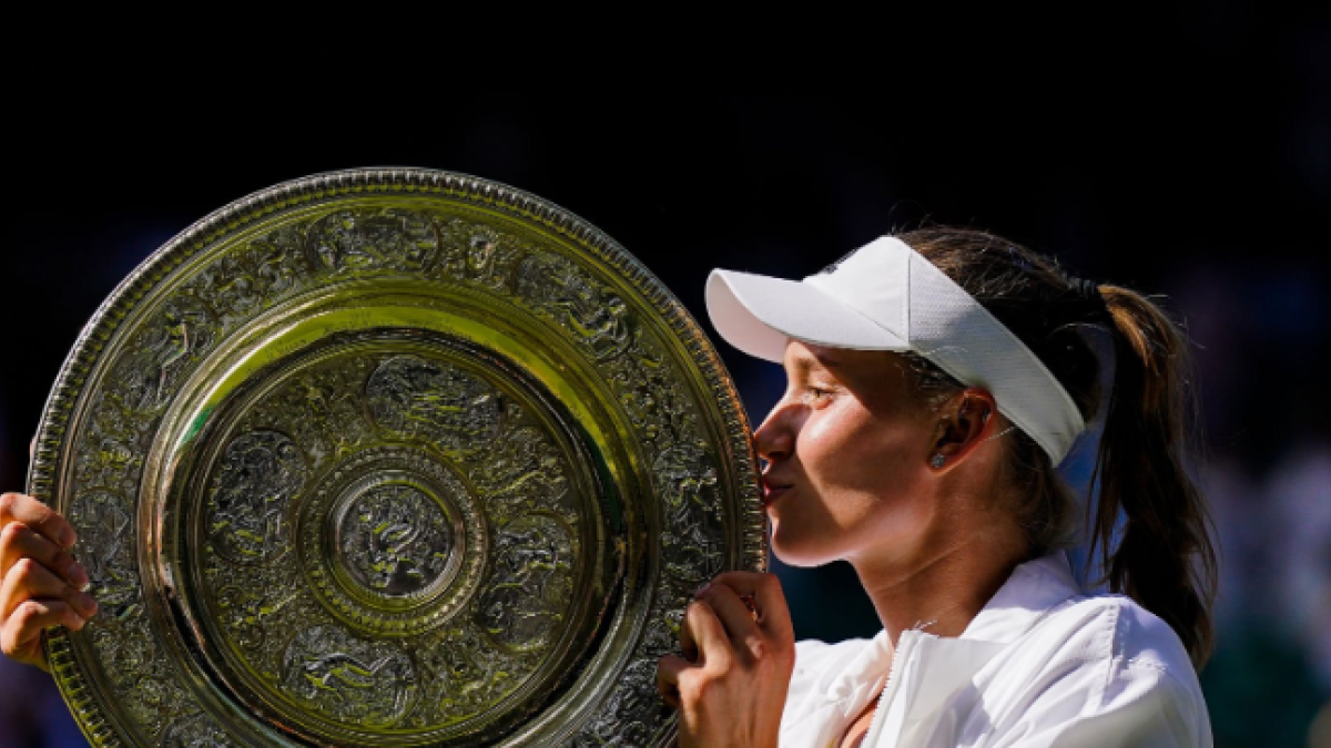 Elena Rybakina en Wimbledon 2022. Foto: Getty