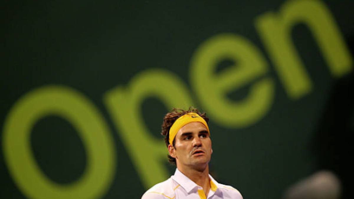 Roger Federer durante el torneo de Doha en 2011. Fuente: Getty