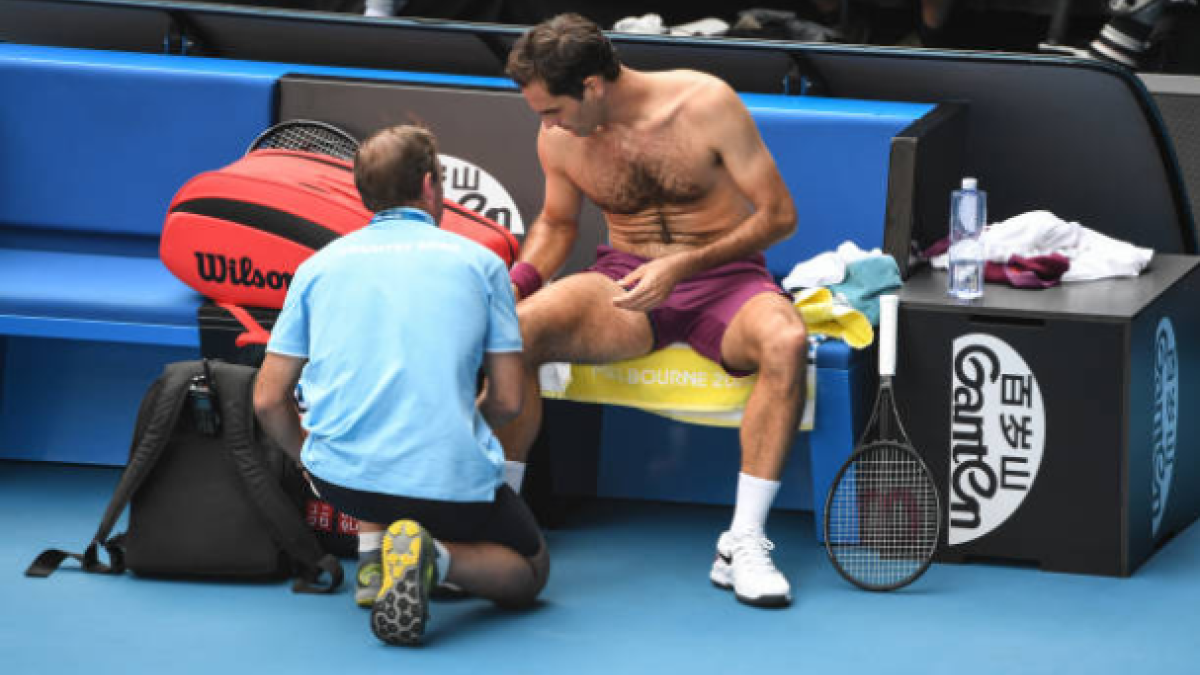 Roger Federer: "Espero que la lesión no sea nada malo". Foto: Getty