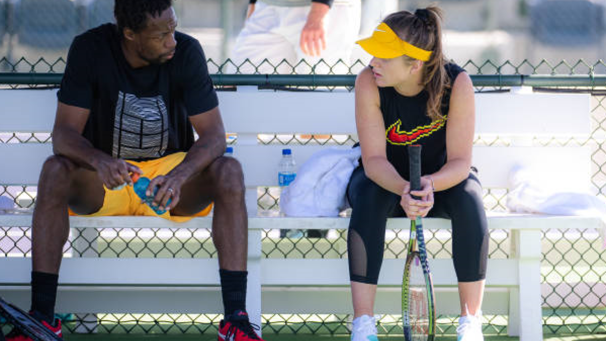 Gael Monfils y Elina Svitolina en Indian Wells 2022. Foto: getty