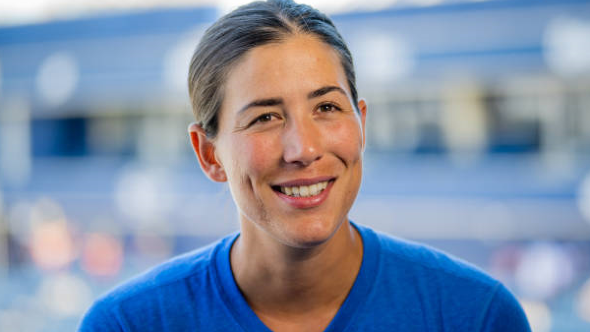 Garbiñe Muguruza en sala de prensa. Fuente: Getty