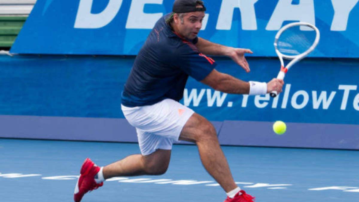 Fernando González, durante un torneo de veteranos en Delray Beach. Fuente: Getty