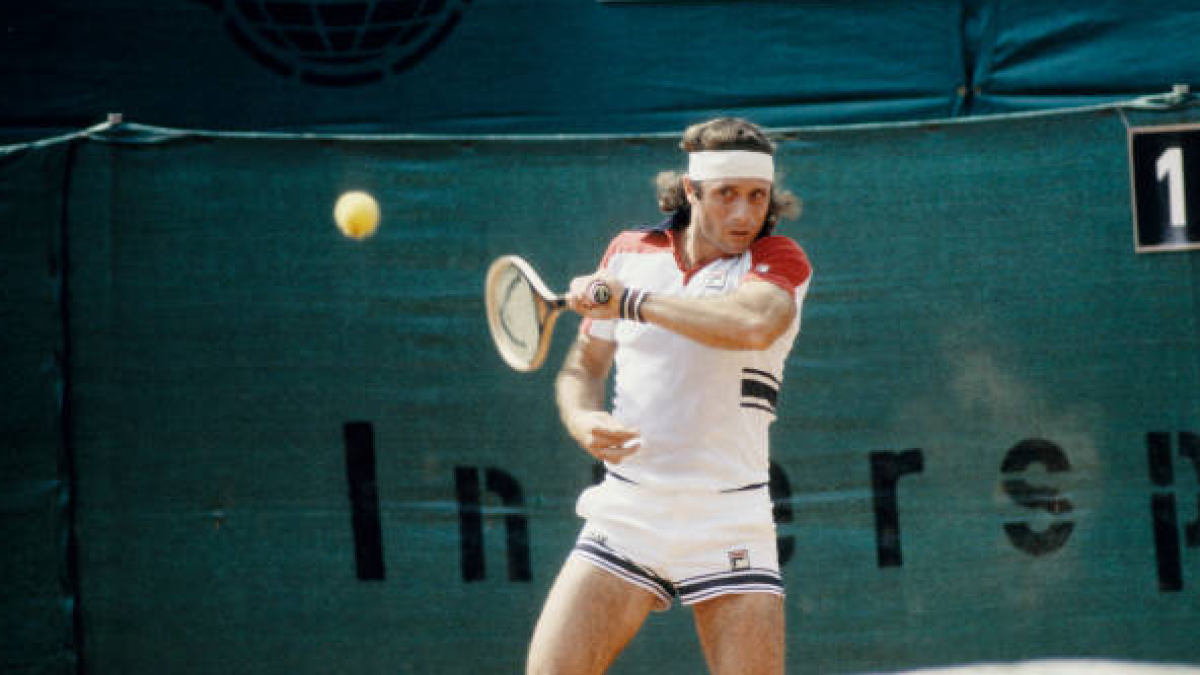 Guillermo Vilas en el Swiss Open, 1978. Foto: getty