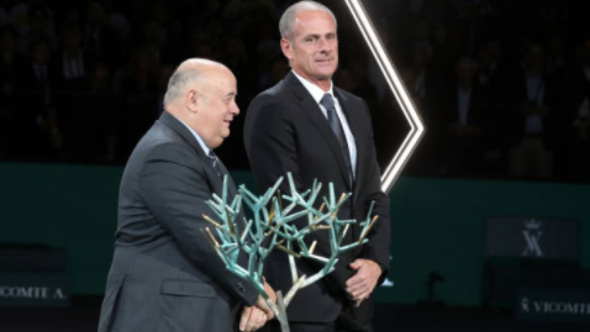 Bernard Giudicelli, presidente de la FFT, y Guy Forget, director de Roland Garros. Fuente: Getty