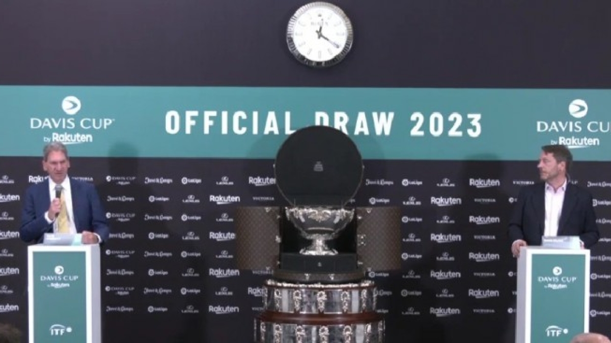David Haggerty y Enric Rojas en la Copa Davis 2022.