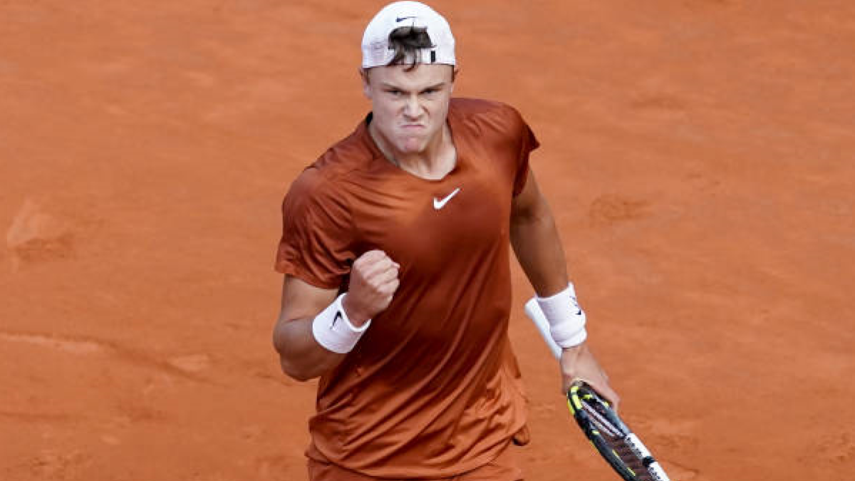 Holger Rune en el Masters 1000 de Roma. Foto: getty