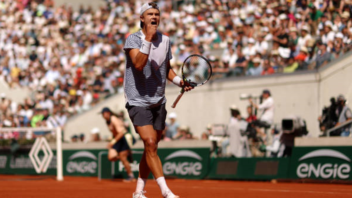 Holger Rune en Roland Garros 2023. Foto: getty