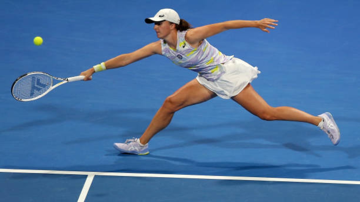 Iga Swiatek en el WTA 500 de Doha. Foto: Getty