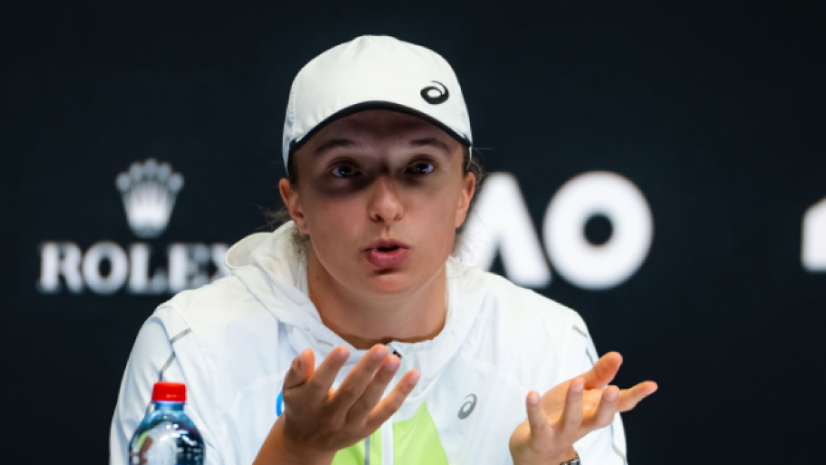 Iga Swiatek en el Media Day del Open de Australia 2023. Foto: Getty