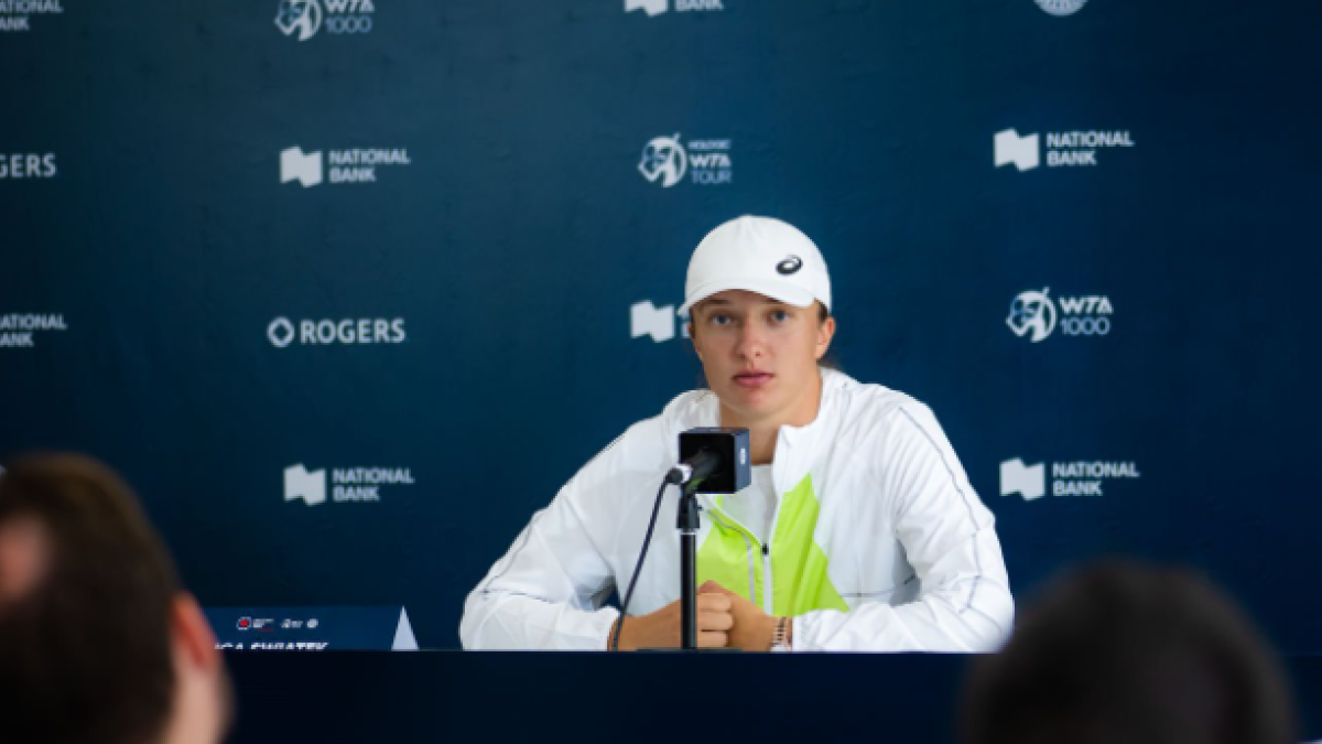 Iga Swiatek en el Media Day de Toronto 2022. Foto: Getty