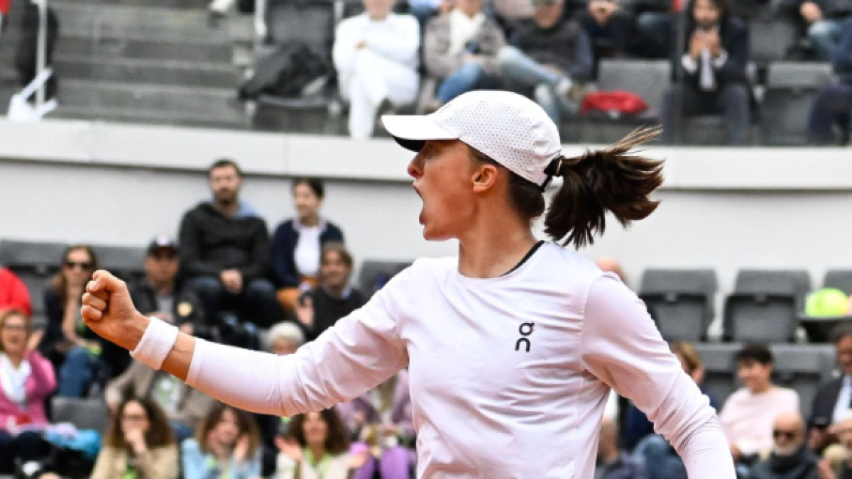 Iga Swiatek en el WTA Roma 2023. Foto: Getty