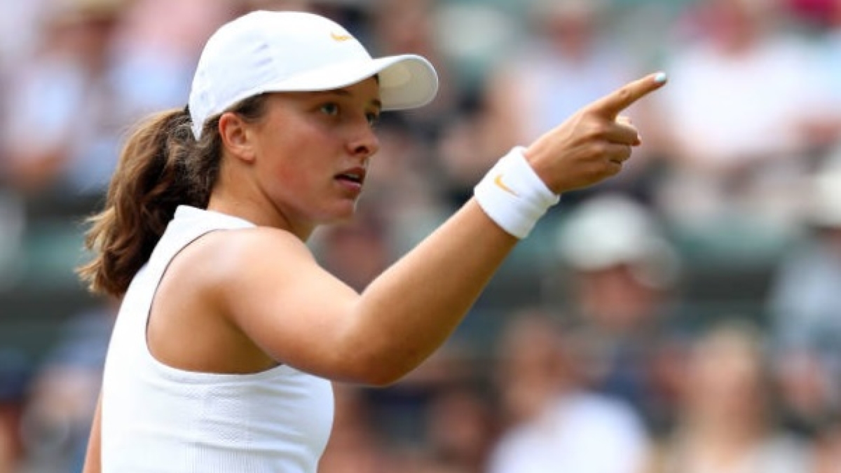 Iga Swiatek: "Mis padres me decían que lo primero era el colegio y luego el tenis". Foto: Getty