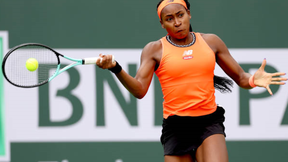 Coco Gauff en Indian Wells 2023. Foto: getty