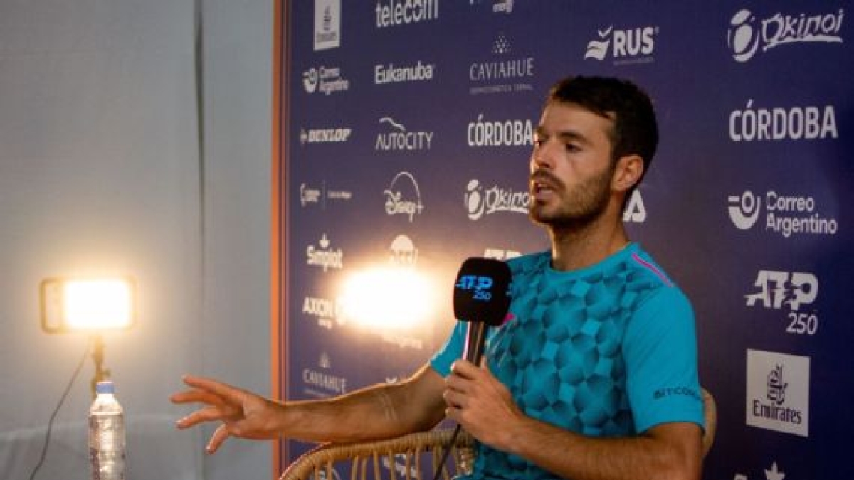 Juan Londero en rueda de prensa. Fuente: Cordoba Open