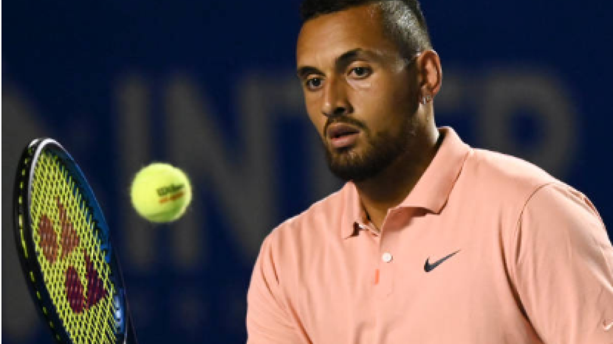 Kyrgios durante su partido ante Humbert. Fuente: Getty