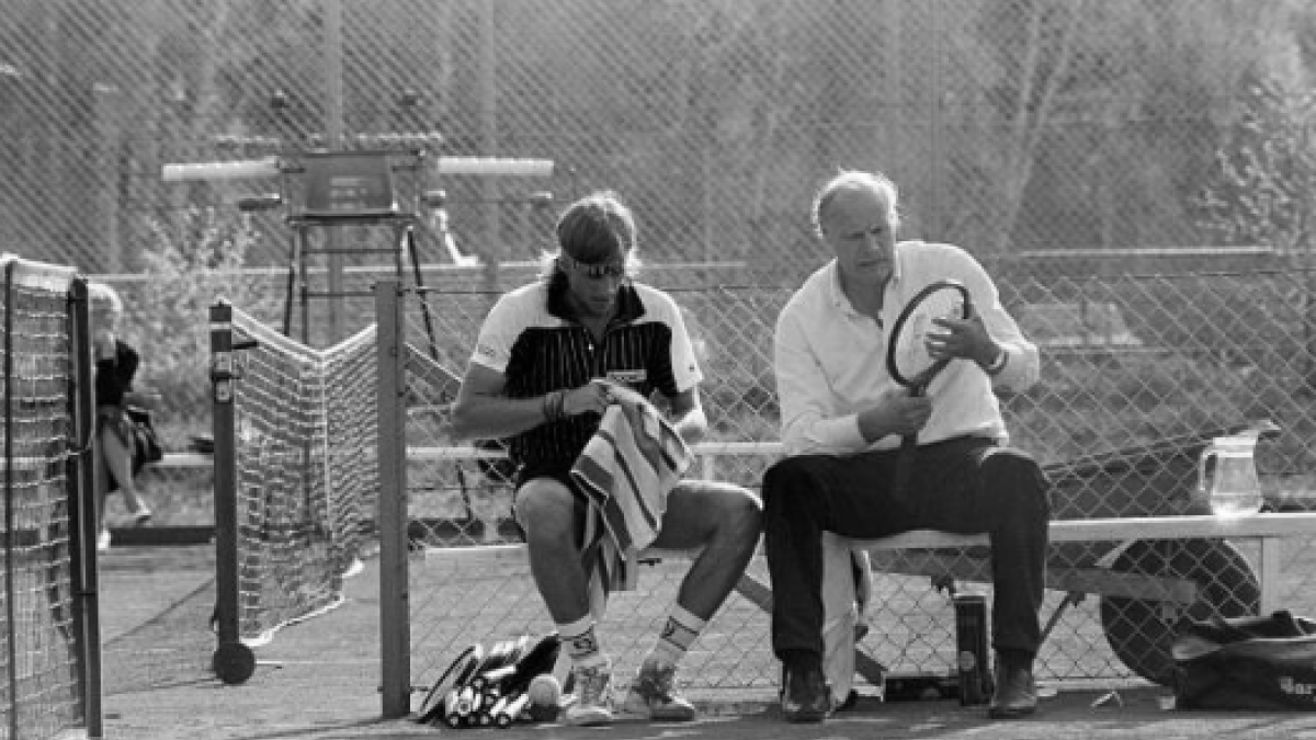 Björn Borg junto a su entrenador, Lennart Bergelin. Fuente: Getty