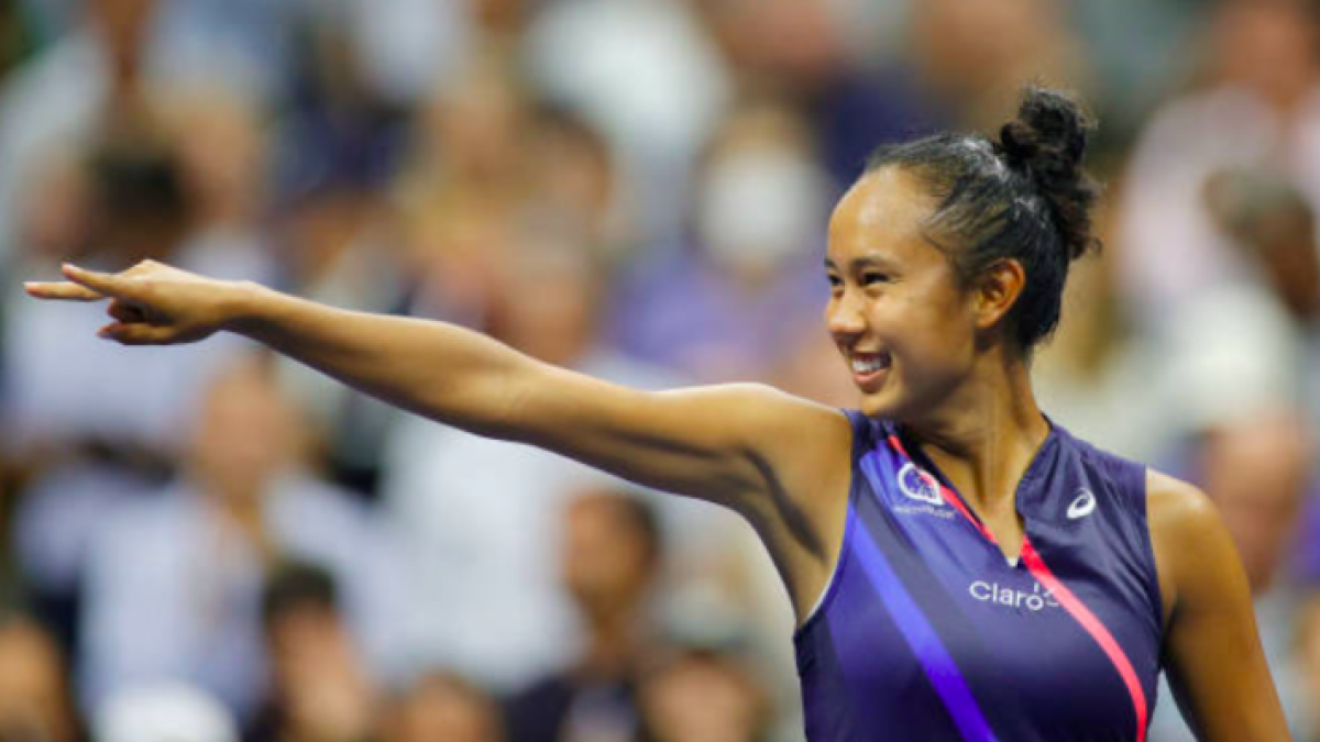 Leylah Fernandez en este US Open. Fuente: Getty