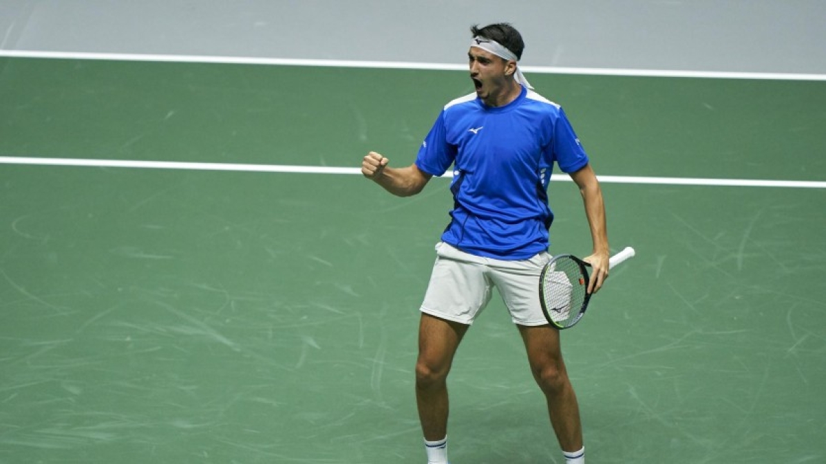 Sonego venció a Opelka. Foto: Copa Davis