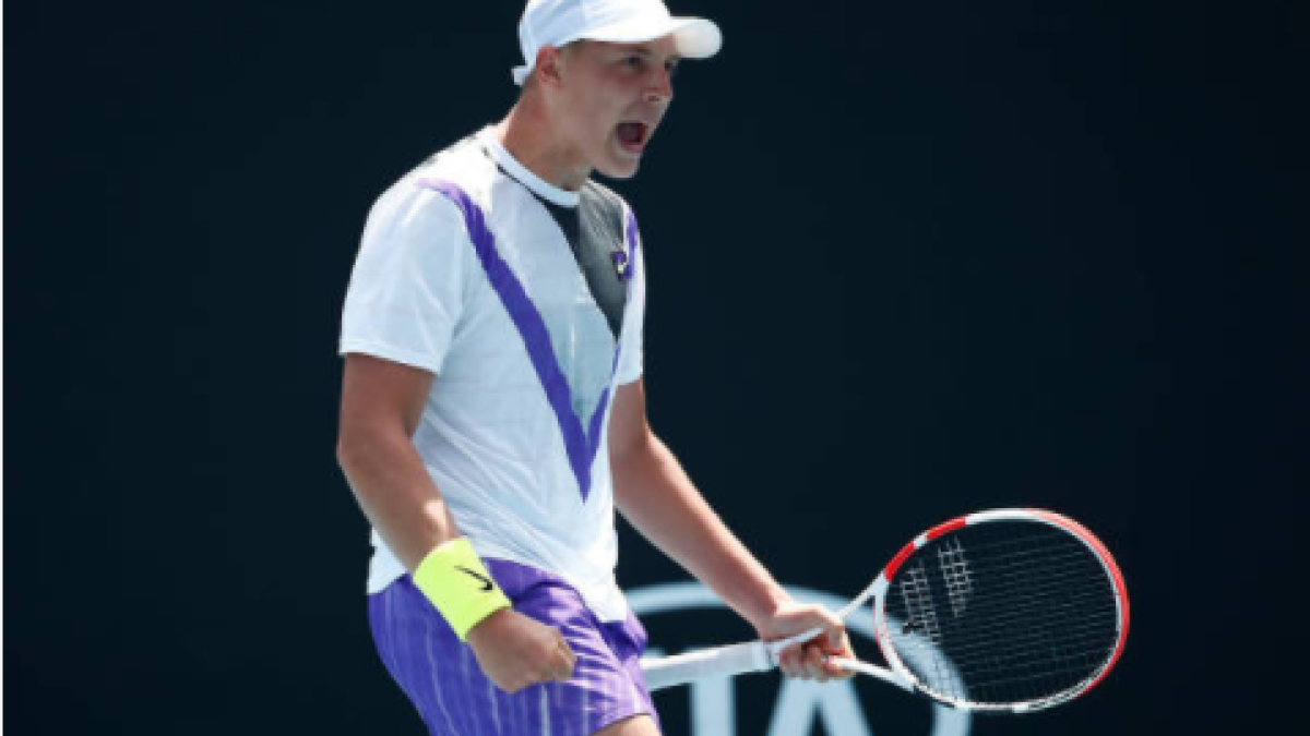 Hamad Medjedovic en el Open de Australia júnior. Fuente: Getty