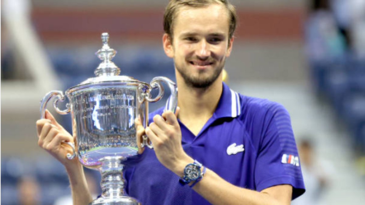 Medvedev, con el título de campeón del US Open. Fuente: Getty