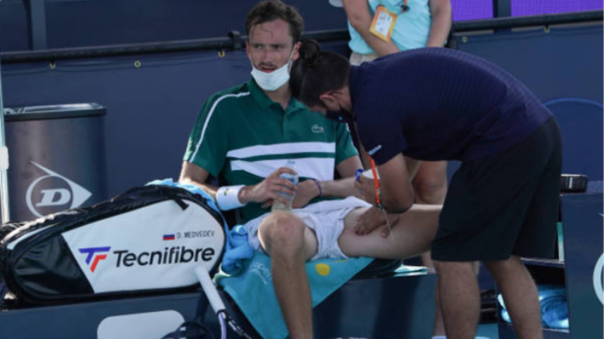 Daniil Medvedev: "No había sentido un dolor así en toda mi vida". Foto: Getty