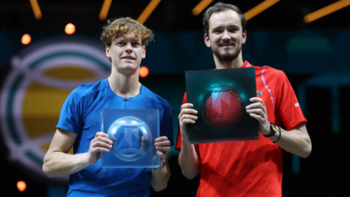 Sinner y Medvedev, finalista y campeón en Rotterdam. Fuente: Getty