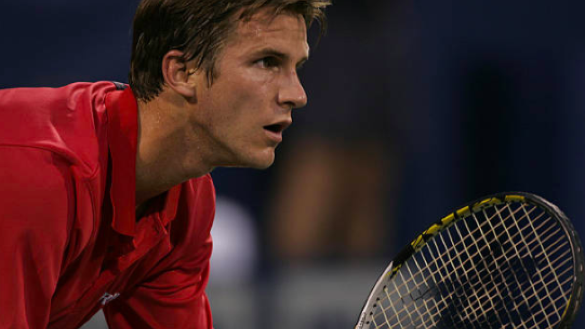 Michel Kratochvil, disputando un torneo profesional. Fuente: Getty