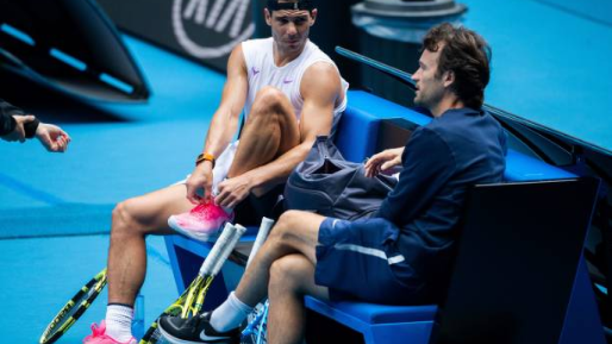 Carlos Moyá y Rafa Nadal en Australia. Fuente: Getty