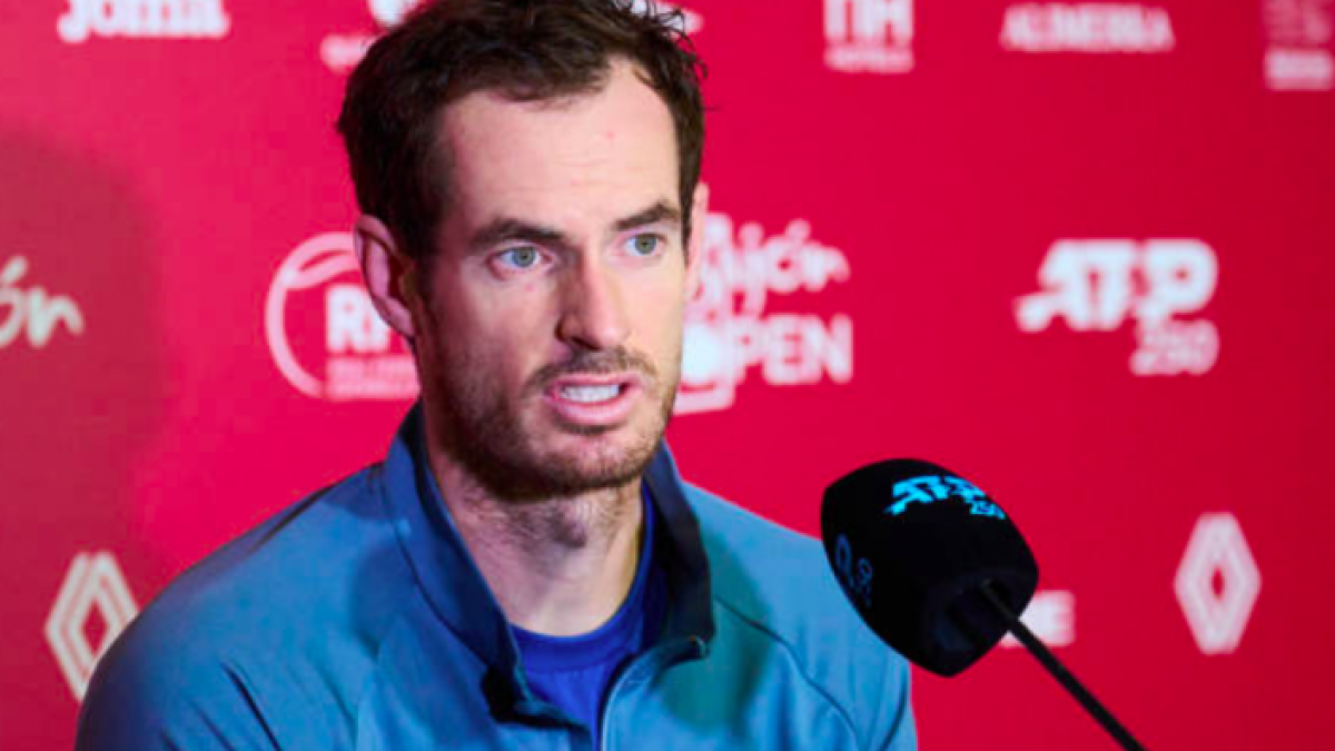 Andy Murray en la sala de prensa del ATP 250 de Gijón. Foto: Getty
