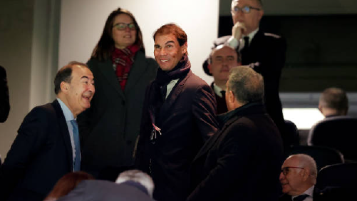 Rafael Nadal, presente en el Bernabéu. Fuente: Getty