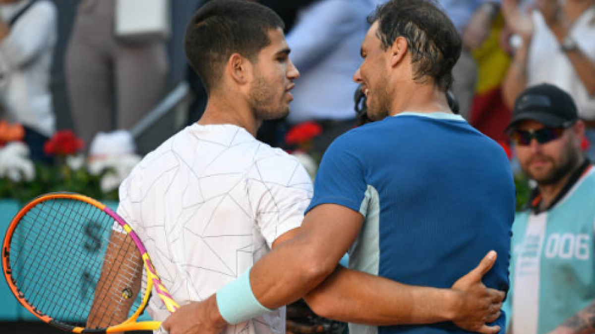 Carlos Alcaraz y Rafa Nadal. Fuente: Getty