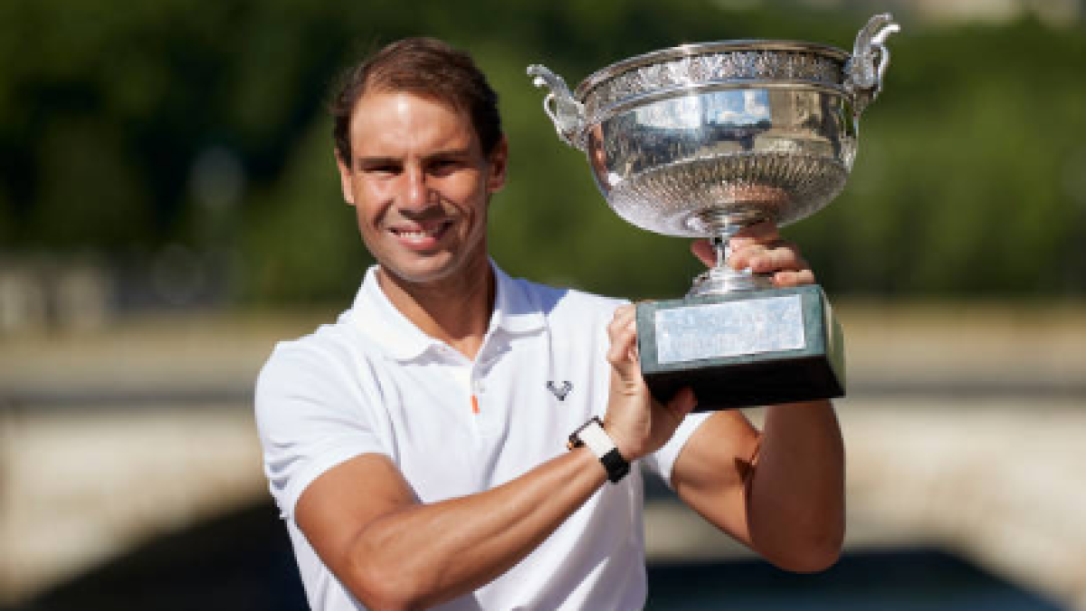 Nadal, con el trofeo de Roland Garros. Fuente: Getty
