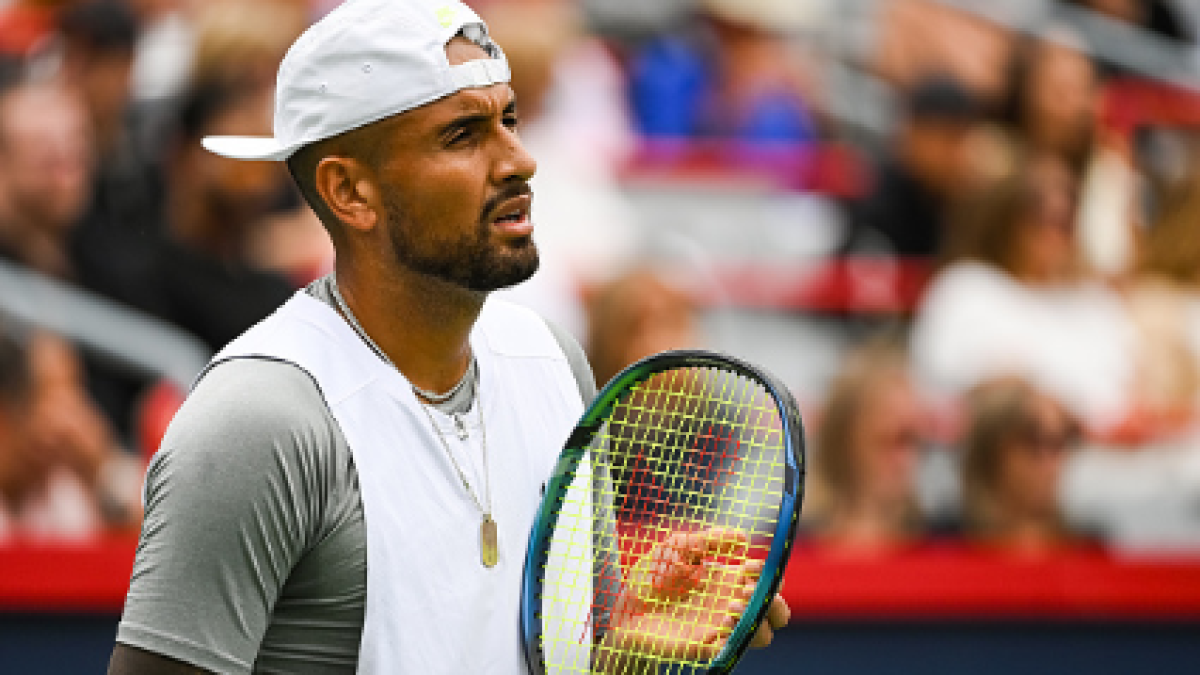 Nick Kyrgios, derrotado por Hurkacz en Montreal 2022. Foto: gettyimages