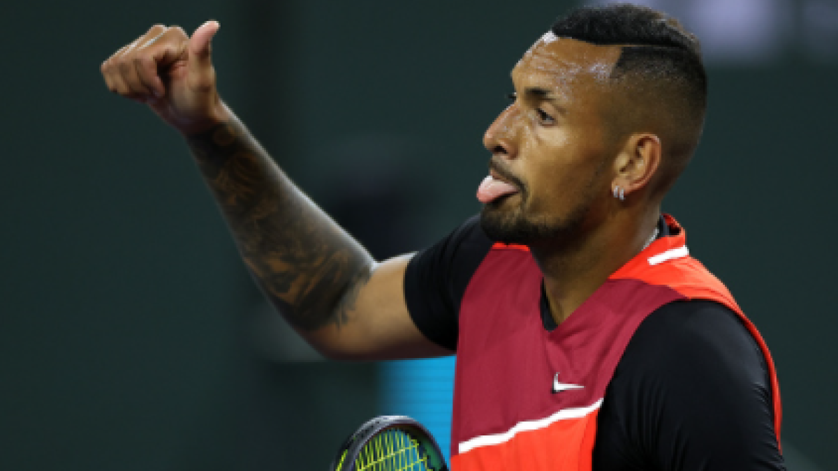 Nick Kyrgios, rejuvenecido y con ilusión en Indian Wells 2022. Foto: gettyimages