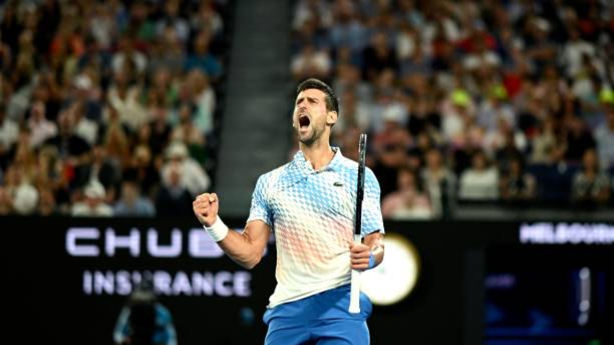 Novak Djokovic gana a Rublev en Open de Australia 2023. Foto: gettyimages
