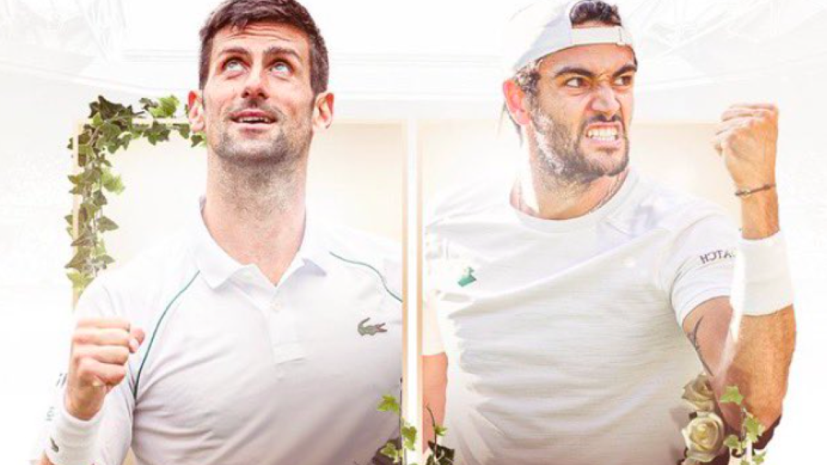 Novak Djokovic vs Matteo Berrettini. Fuente. Wimbledon