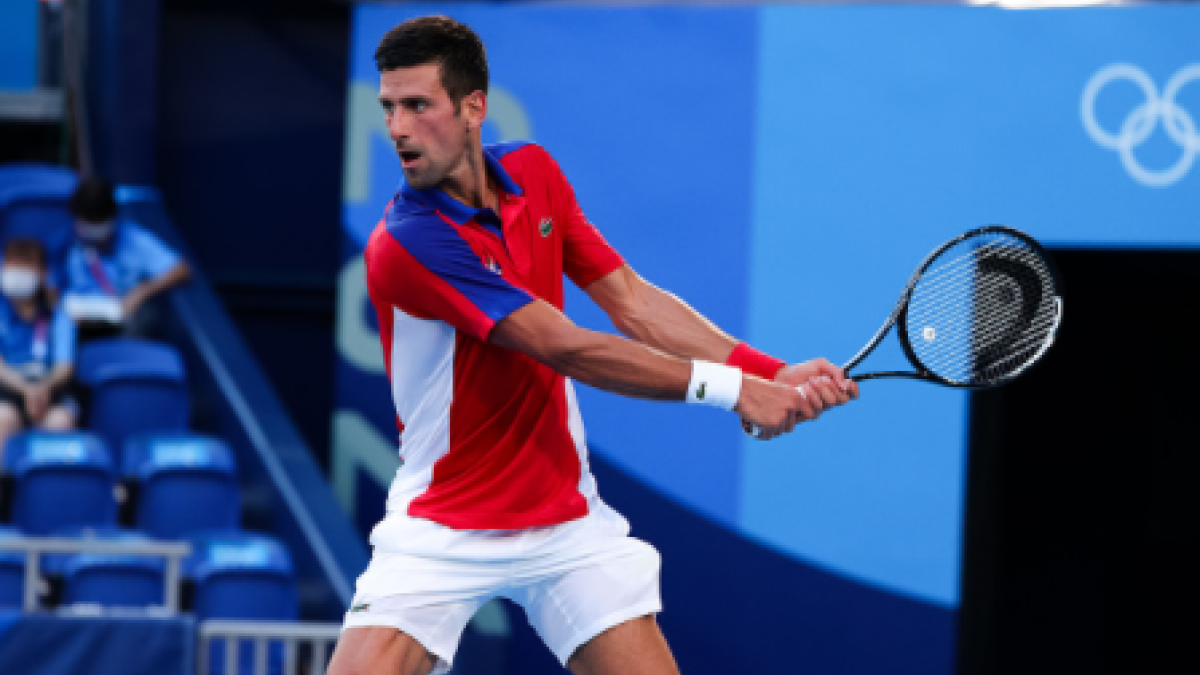 Novak Djokovic gana a Nishikori en Tokio 2021. Foto: gettyimages
